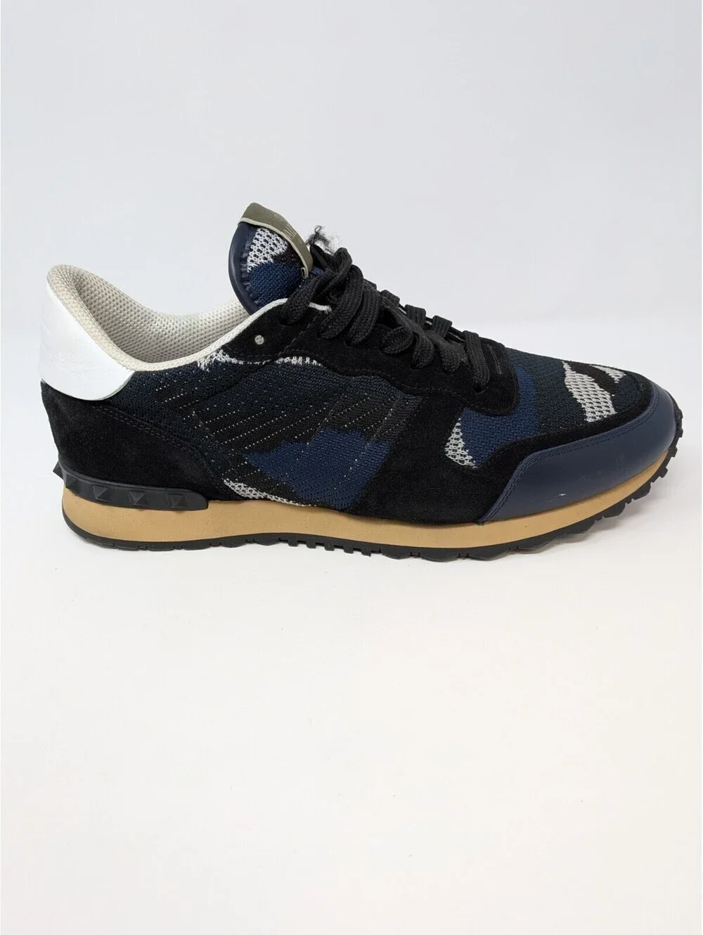 Valentino Garavani Rockrunner Camo Sneakers Navy Black TT723Y0 EU 43 US 10
